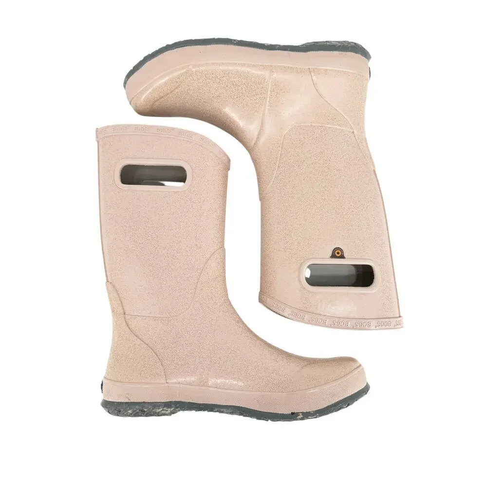 Bogs Girls Rainboot Glitter Kids' Rain Boots Rose Gold Size Youth 6 Waterproof